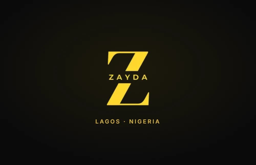 The Zayda logo, a yellow Z on black, above the words Lagos, Nigeria