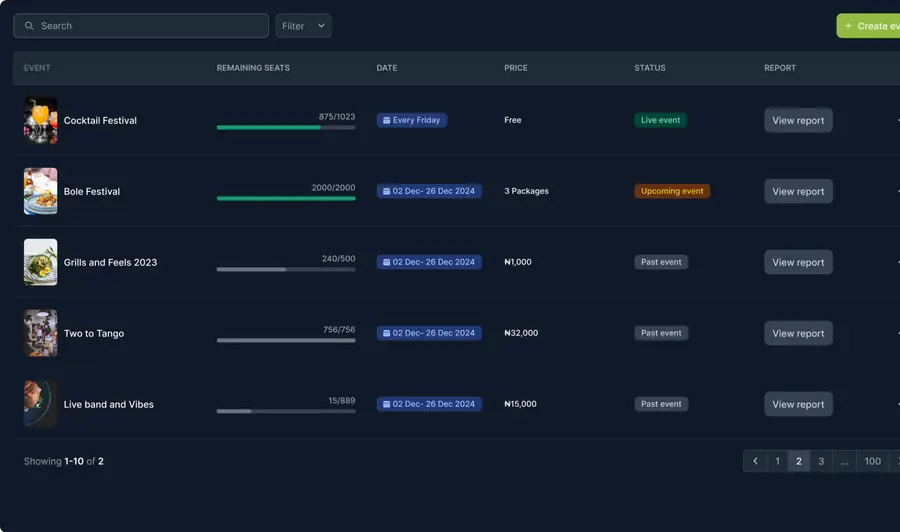 A digital menu and contactless payment flow